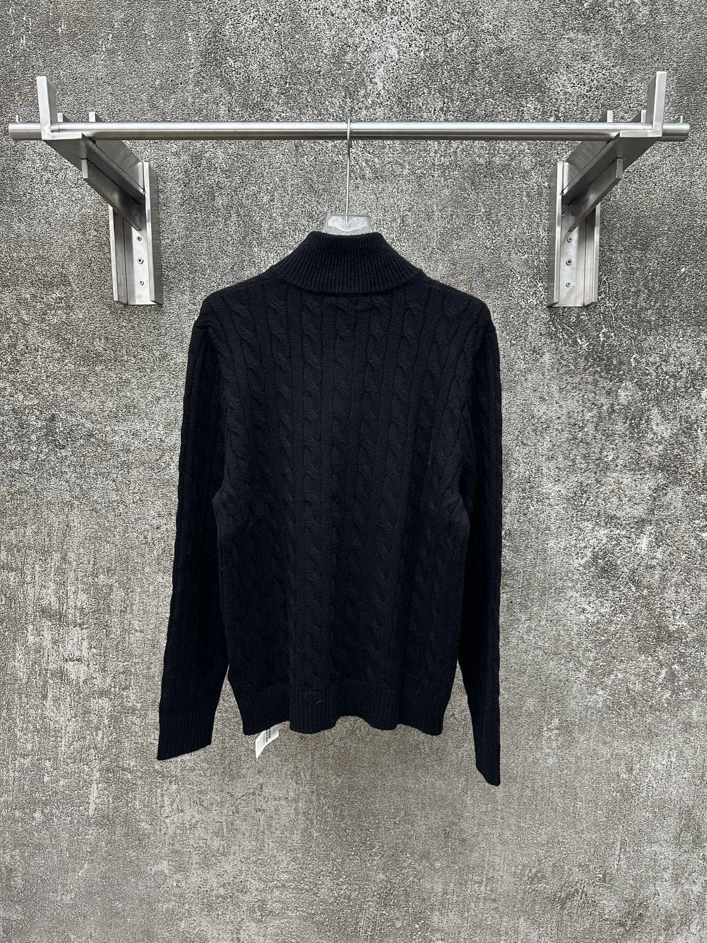 🅿️520 Polo Ralph Lauren 25ss solid color stand collar half zipper long sleeve sweater Size: S M L XL